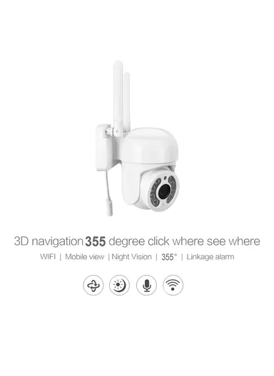 4.0MP Waterproof Smart PTZ Mini Camera with Intrusion Alarm, Humanoid Tracing &amp; Multiple Night Modes (APP: ICSEE) Q5-40R