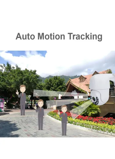 4.0MP Waterproof Smart PTZ Mini Camera with Intrusion Alarm, Humanoid Tracing &amp; Multiple Night Modes (APP: ICSEE) Q5-40R