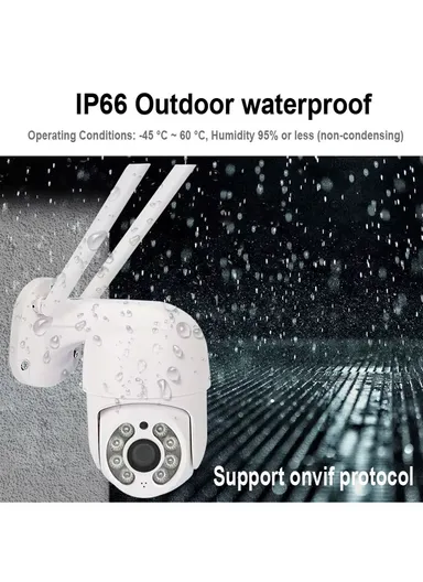 4.0MP Waterproof Smart PTZ Mini Camera with Intrusion Alarm, Humanoid Tracing &amp; Multiple Night Modes (APP: ICSEE) Q5-40R
