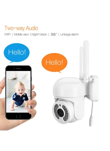 4.0MP Waterproof Smart PTZ Mini Camera with Intrusion Alarm, Humanoid Tracing &amp; Multiple Night Modes (APP: ICSEE) Q5-40R