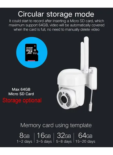 4.0MP Waterproof Smart PTZ Mini Camera with Intrusion Alarm, Humanoid Tracing &amp; Multiple Night Modes (APP: ICSEE) Q5-40R