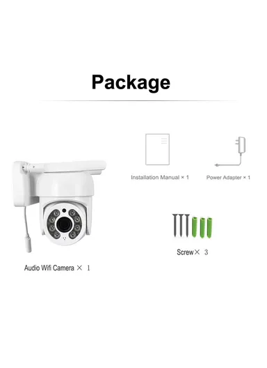 4.0MP Waterproof Smart PTZ Mini Camera with Intrusion Alarm, Humanoid Tracing &amp; Multiple Night Modes (APP: ICSEE) Q5-40R