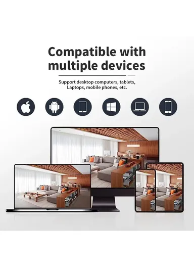 3.0MP E27 Light Bulb WiFi HD Security Camera PTZ Function with InfraRed Night Vision &amp; Motion Tracking (APP: V380 Pro) E27H/L