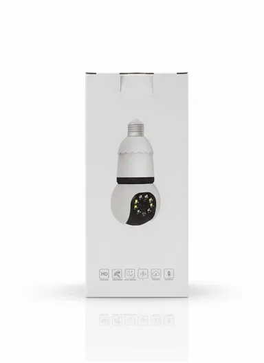 3.0MP E27 Light Bulb WiFi HD Security Camera PTZ Function with InfraRed Night Vision &amp; Motion Tracking (APP: V380 Pro) E27H/L