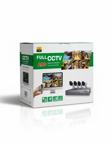 4-Channel 2.0MP AHD CCTV Kit With 1TB HDD Analog XVR Security Camera Kit (App: TSEYE) AHD8624-B1