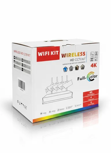 4-Channel 2.0MP Wi-Fi NVR Surveillance Camera Kit With 1TB HDD (App: TSEYE) WKS8724-C3