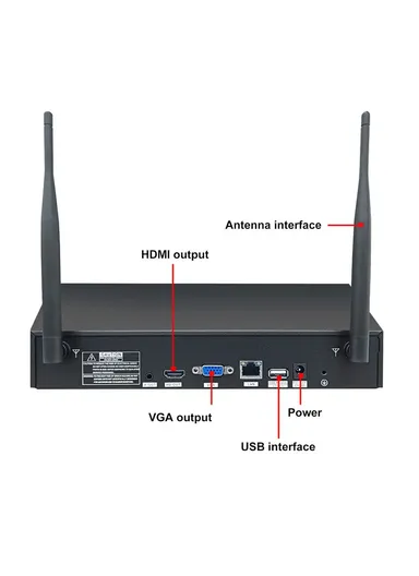 4CH 2.0MP Wi-Fi NVR Security System PTZ Camera With 1TB HDD (App: TSEYE) WKQ8624-L