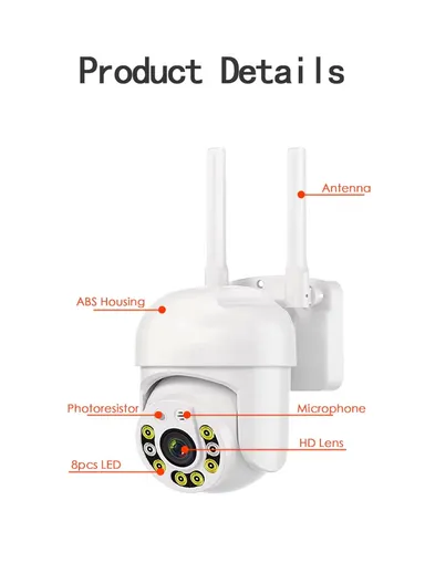 4CH 5.0MP Wi-Fi NVR Security System PTZ Cameras With 4TB HDD (App: TSEYE)  WKQ8754E-ML