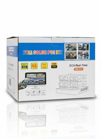 8CH 4.0MP PoE Surveillance Kit with4TB HDD (App: TSEYE) POE8748CS