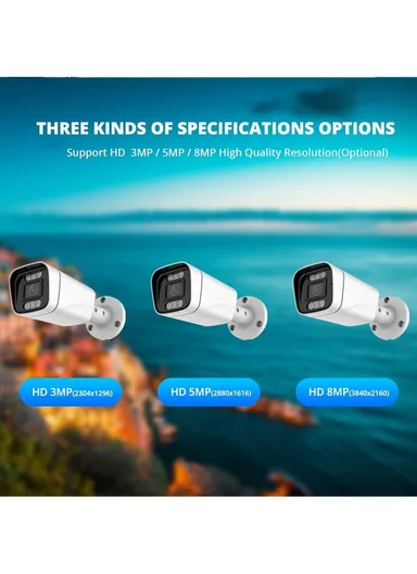 8CH 5.0MP PoE CCTV Kit Bullet &amp; Dome Cameras 6TB HDD (App: TSEYE) POE8858ES