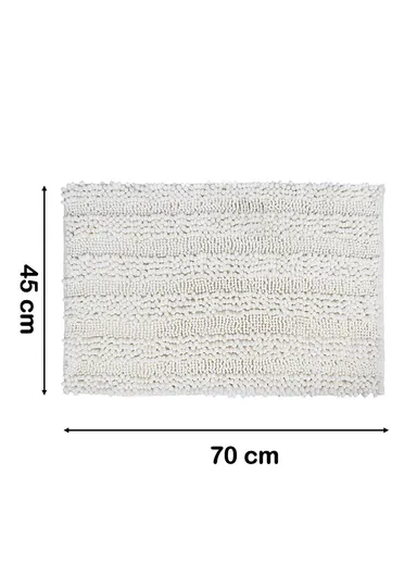 45x70 cm Chenille Bathroom Rug Mat, Thick &amp; thin, Absorbent Bath Rug Non-Slip Soft Plush Shaggy Bath Carpet Machine Wash Mats - Black