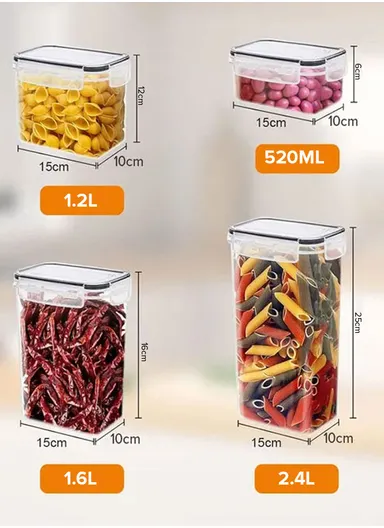 16-Pcs Plastic Lunch Box Set – Microwave, Freezer &amp; Dishwasher Safe Food Storage Containers C8-5