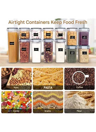 16-Pcs Plastic Lunch Box Set – Microwave, Freezer &amp; Dishwasher Safe Food Storage Containers C8-5