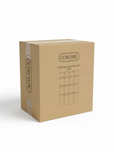 16-Pcs Plastic Lunch Box Set – Microwave, Freezer &amp; Dishwasher Safe Food Storage Containers C8-5