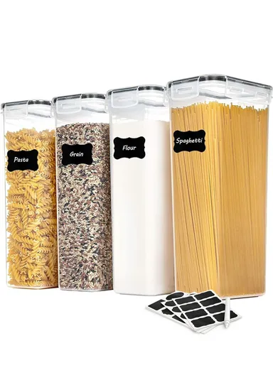 4-Pcs Plastic Container microwave, Leak-Proof, Scratch-Resistant &amp; Dishwasher Safe C8-9