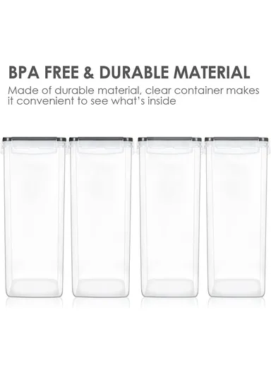 4-Pcs Plastic Container microwave, Leak-Proof, Scratch-Resistant &amp; Dishwasher Safe C8-9