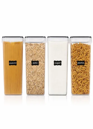 4-Pcs Plastic Container microwave, Leak-Proof, Scratch-Resistant &amp; Dishwasher Safe C8-9