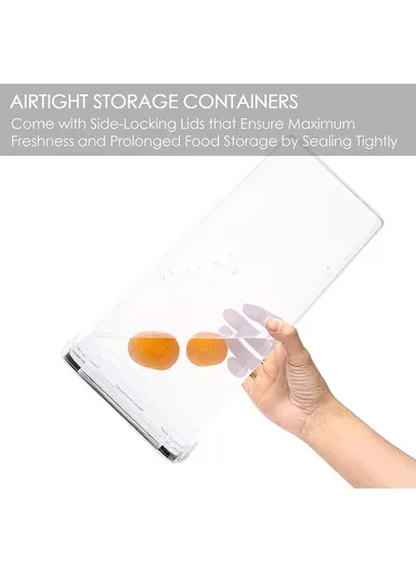 4-Pcs Plastic Container microwave, Leak-Proof, Scratch-Resistant &amp; Dishwasher Safe C8-9
