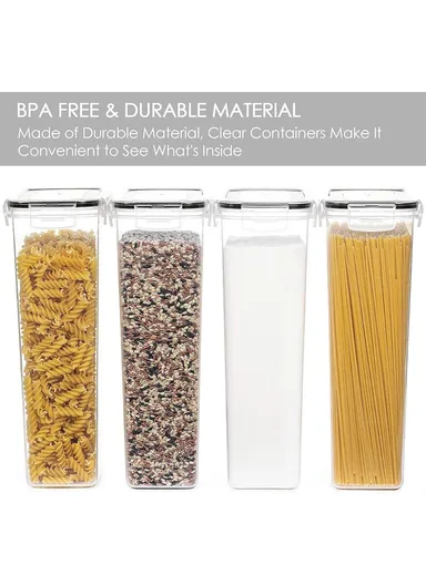 4-Pcs Plastic Container microwave, Leak-Proof, Scratch-Resistant &amp; Dishwasher Safe C8-9