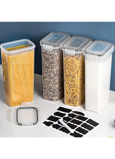 4-Pcs Plastic Container microwave, Leak-Proof, Scratch-Resistant &amp; Dishwasher Safe C8-9