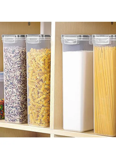 4-Pcs Plastic Container microwave, Leak-Proof, Scratch-Resistant &amp; Dishwasher Safe C8-9