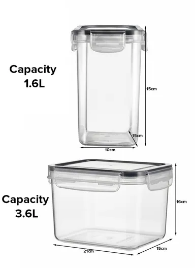 6-Pcs Plastic Lunch Box Set – Microwave, Freezer &amp; Dishwasher Safe Food Storage Containers C8-11