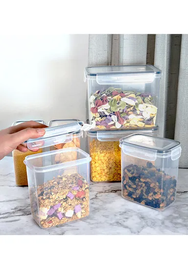 6-Pcs Plastic Lunch Box Set – Microwave, Freezer &amp; Dishwasher Safe Food Storage Containers C8-11