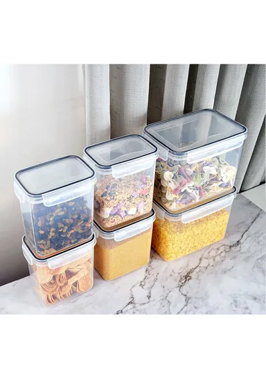 6-Pcs Plastic Lunch Box Set – Microwave, Freezer &amp; Dishwasher Safe Food Storage Containers C8-11