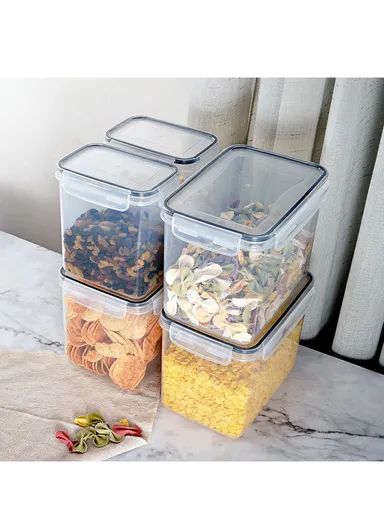 6-Pcs Plastic Lunch Box Set – Microwave, Freezer &amp; Dishwasher Safe Food Storage Containers C8-11