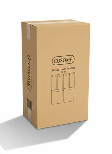 6-Pcs Plastic Lunch Box Set – Microwave, Freezer &amp; Dishwasher Safe Food Storage Containers C8-11