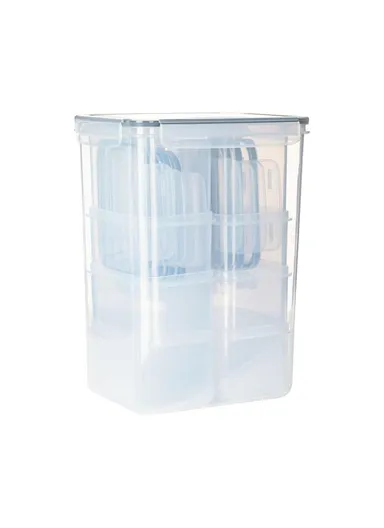 9-Pcs Plastic Lunch Box Set – Microwave, Freezer &amp; Dishwasher Safe Food Storage Containers C8-14