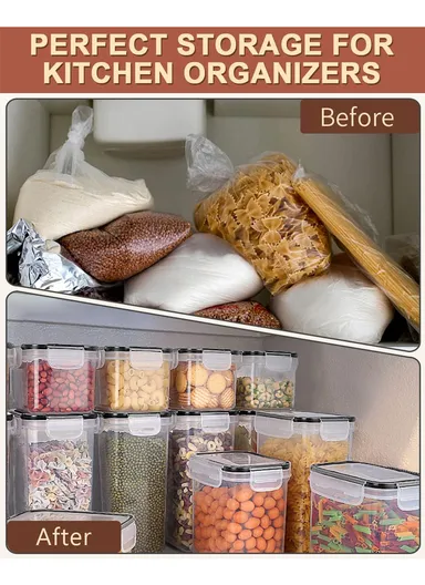 10-Pcs Plastic Lunch Box Set – Microwave, Freezer &amp; Dishwasher Safe Food Storage Containers C8-15