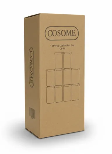 10-Pcs Plastic Lunch Box Set – Microwave, Freezer &amp; Dishwasher Safe Food Storage Containers C8-15