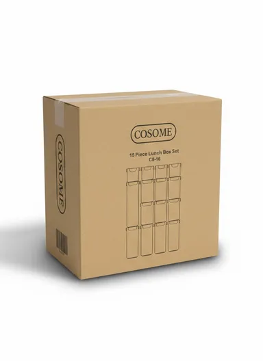 15-Pcs Plastic Lunch Box Set – Microwave, Freezer &amp; Dishwasher Safe Food Storage Containers C8-16