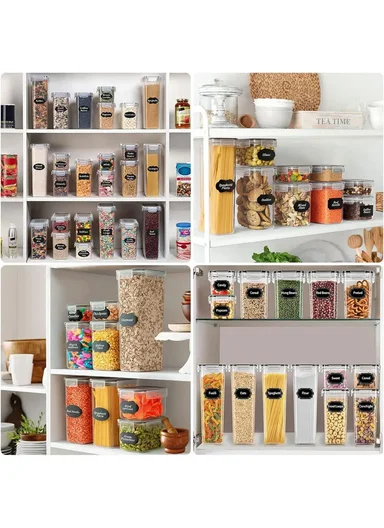 24-Pcs Plastic Lunch Box Set – Microwave, Freezer &amp; Dishwasher Safe Food Storage Containers C8-1