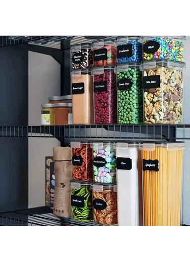 24-Pcs Plastic Lunch Box Set – Microwave, Freezer &amp; Dishwasher Safe Food Storage Containers C8-1