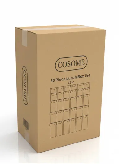 30-Pcs Plastic Lunch Box Set – Microwave, Freezer &amp; Dishwasher Safe Food Storage Containers C8-2