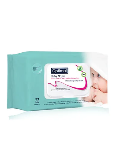 Organic Baby Wipes With Plastic Lid 72 sheets