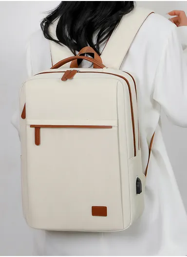 17" Laptop Backpack Multi-Functional Travel Bag with USB Charging Port, Multi-Compartment, Lightweight &amp; Comfortable Design 2305 - Pink