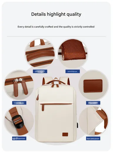 17" Laptop Backpack Multi-Functional Travel Bag with USB Charging Port, Multi-Compartment, Lightweight &amp; Comfortable Design 2305 - Pink