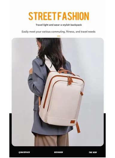 15.6" Expandable Laptop Backpack Multi-Functional Travel Bag with USB Charging Port, Multi-Compartment, Lightweight &amp; Comfortable Design 3638 - Pink