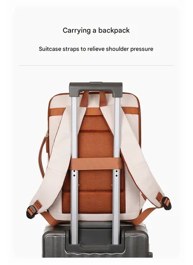 15.6" Expandable Laptop Backpack Multi-Functional Travel Bag with USB Charging Port, Multi-Compartment, Lightweight &amp; Comfortable Design 3638 - Pink