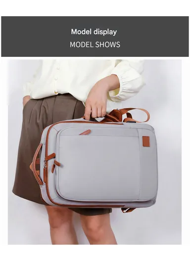 15.6" Expandable Laptop Backpack Multi-Functional Travel Bag with USB Charging Port, Multi-Compartment, Lightweight &amp; Comfortable Design 3638 - Pink