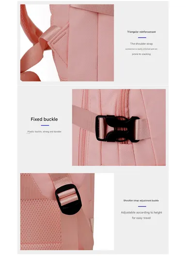 17-inch Laptop Waterproof Backpack With USB Charging Port For Travel &amp; School (W30 x D17 x H45) cm - OffWhite