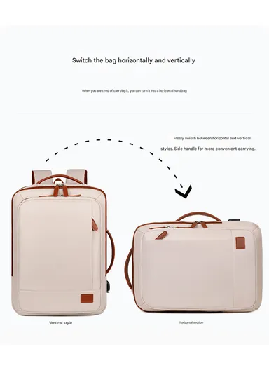 15.6" Laptop Backpack Multi-Functional Travel Bag with USB Charging Port, Multi-Compartment, Lightweight &amp; Comfortable Design 8103 - Pink