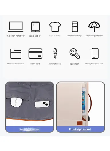 15.6" Laptop Backpack Multi-Functional Travel Bag with USB Charging Port, Multi-Compartment, Lightweight &amp; Comfortable Design 8103 - Pink