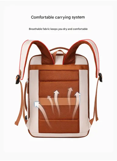 15.6" Laptop Backpack Multi-Functional Travel Bag with USB Charging Port, Multi-Compartment, Lightweight &amp; Comfortable Design 8103 - Pink