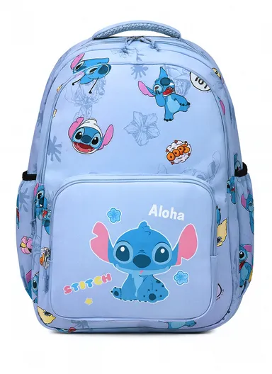 Large Capacity Stitch Kids School Backpack with Padded Straps 3639 - Blue