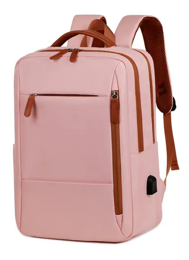 17-inch Casual &amp; Durable Laptop Backpack with Padded Straps (W31 x D18 x H42)cm - Pink