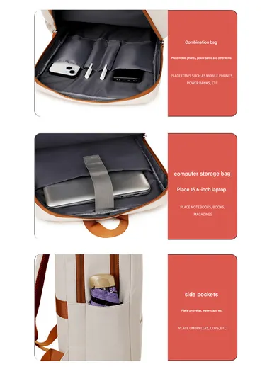 17-inch Casual &amp; Durable Laptop Backpack with Padded Straps (W31 x D18 x H42)cm - Pink